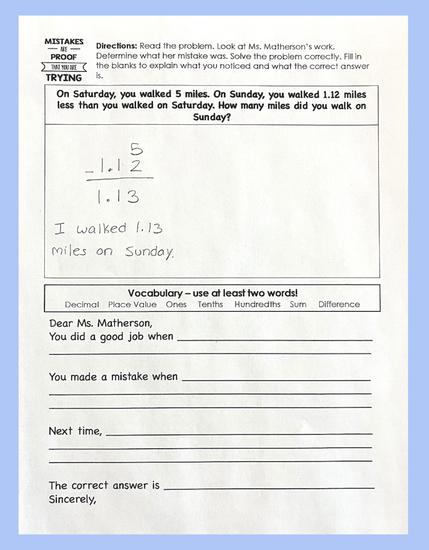Using Error Analysis Activities in Your Math Classroom - Math with Ms ...