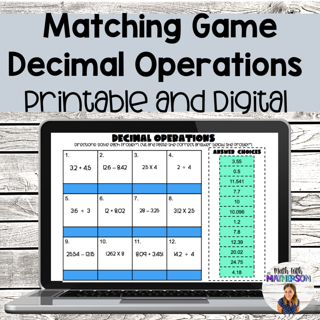 matching decimal operations