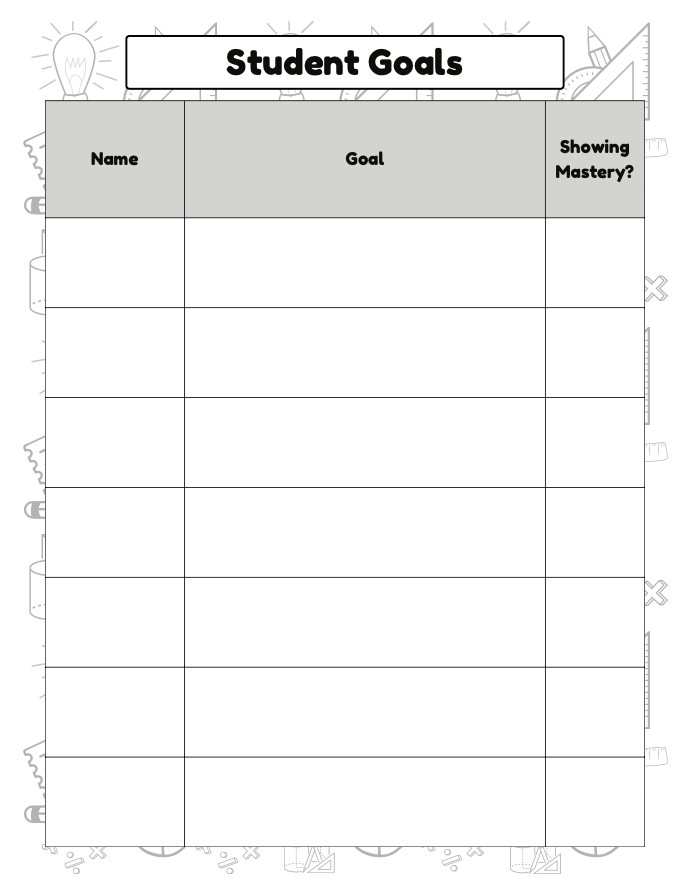 student goal tracker