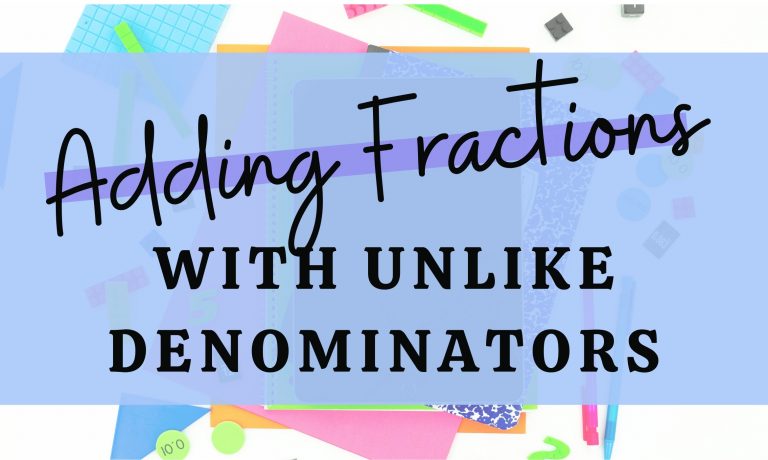 Area Models to Add Fractions with Unlike Denominators