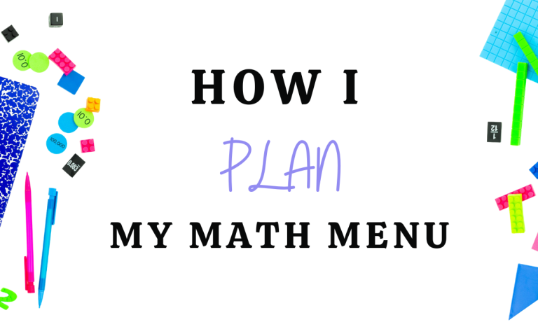 How I Plan my Math Menu